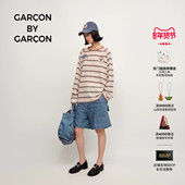 明星同款 刺绣条纹长袖 GARCON 25春夏 SUN NEED T恤