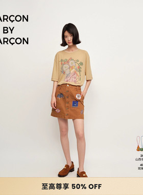 【明星同款】GARCON BY GARCON 25春夏 NEED SUN 刺绣工装迷你裙