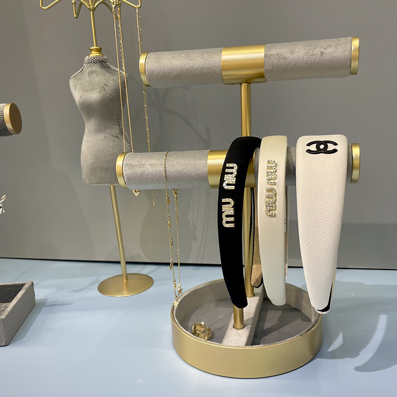 首饰架创意绒面首饰展示架陈列道具发箍架项链架耳环架珠宝展示架