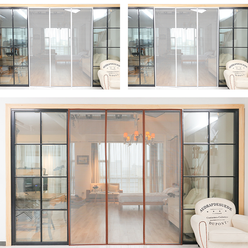 防蚊纱门沙门门帘魔术贴自粘入户阳台卧室推拉门农村别墅大门窗沙