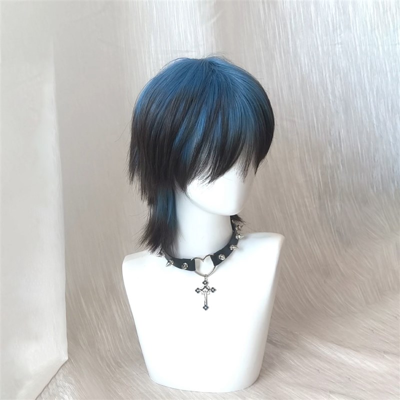 【泰国猫】狼尾假发男短发夏季薄款鲻鱼头男生短发彷全真发假发套