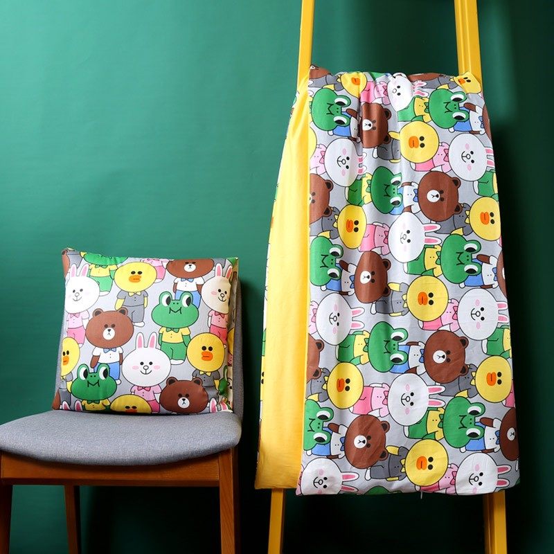 禾世全棉抱枕被子两用靠垫卡通儿童午休被子车载办公午睡被秋冬季,居家布艺,抱枕被,淘宝优惠券,粉丝福利购,淘宝优惠卷