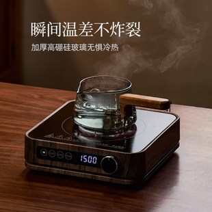 耐高温玻璃公杯泡茶分茶器家用功夫茶具 茶皇子侧把公道杯新款