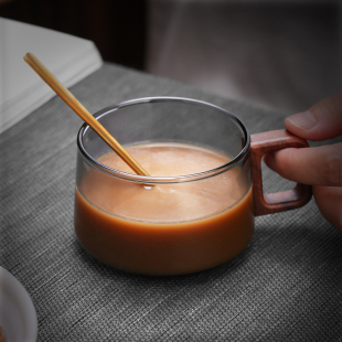单杯子 啓润玻璃小茶杯耐高温个人主人迷你杯办公室喝茶