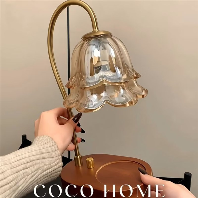 复古铃兰融腊灯氛围感香薰灯家居装饰品摆件高颜值卧室床头灯台灯