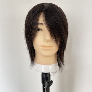 男士头模美发模特头全真发理发店学徒练习假人头模型剪发造型公仔