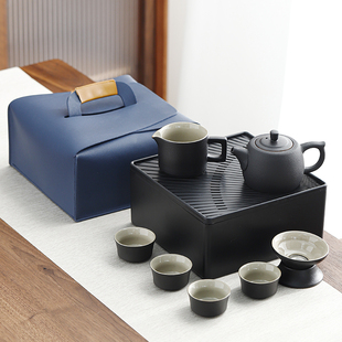 户外旅行功夫茶具小套装 便携式 家用简约茶盘茶壶茶杯定制茶具logo