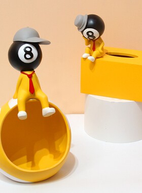 台球公仔桌球俱乐部台球厅装饰大型摆件现代客厅电视柜旁开业礼物