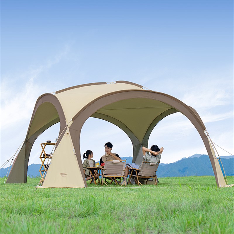 原始人蒙古包大穹顶天幕帐篷户外露营凉亭防雨防晒超大遮阳棚