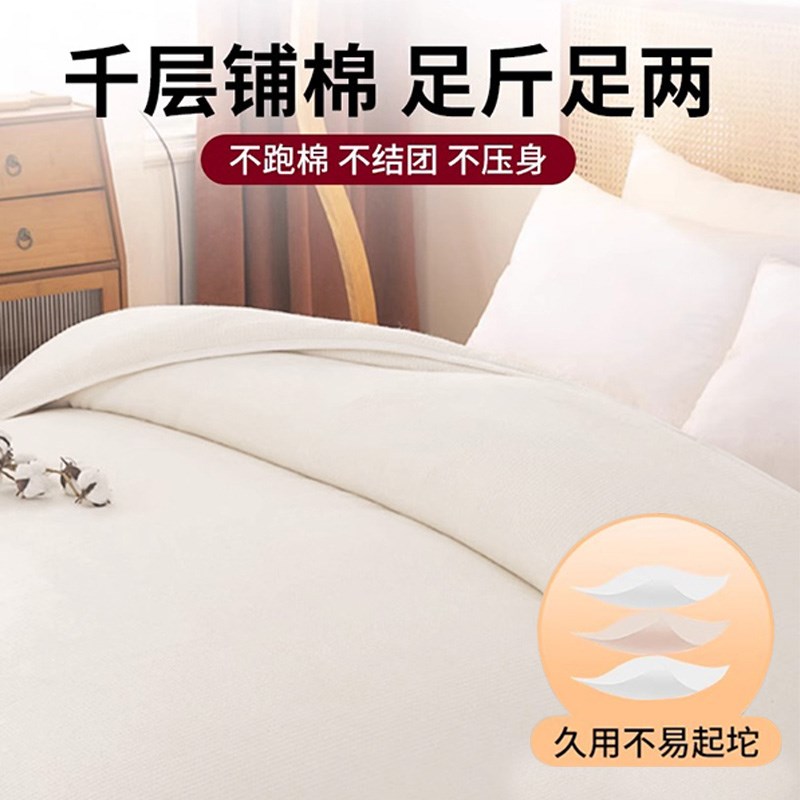 新疆棉花被子冬被加厚保暖冬季全棉被芯纯棉床垫铺底褥子棉絮垫被