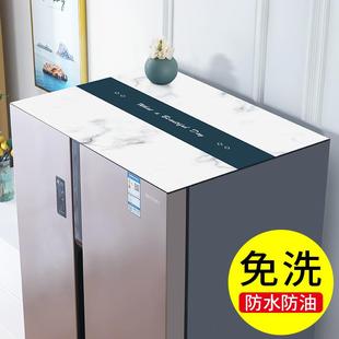 冰箱顶防尘垫软塑料玻璃加厚pvc盖布防水防油冰箱洗衣机盖垫北欧