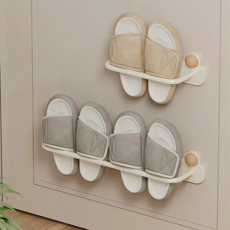拖鞋挂架免打孔浴室墙上沥水壁挂置物架子卫生间厕所挂拖鞋
