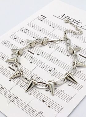 气质欧美直销链条潮流个性朋克嘻哈时尚流苏柳丁铆钉女项链