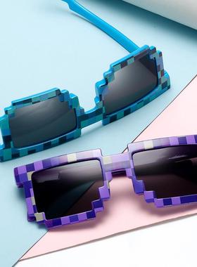 2025新款时尚成人方框太阳镜欧美速卖通格子墨镜眼镜潮