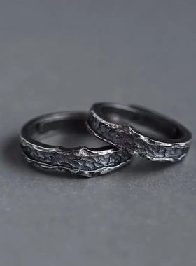 歌深渊戒指情侣爱情个性男女节日复古银潮轻奢小众精致礼物