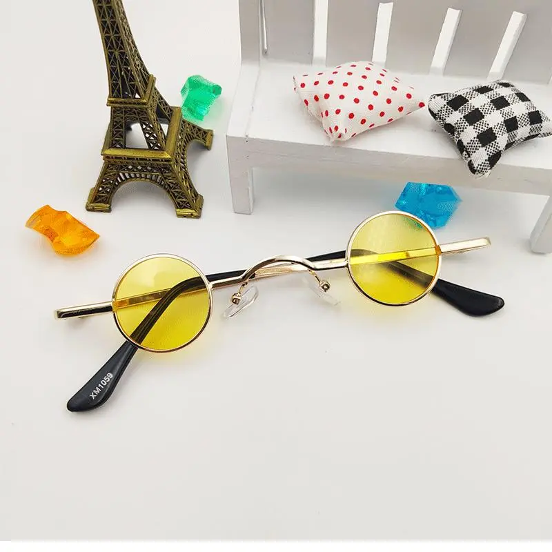 21复古嘻哈太阳镜小框圆形网红街拍小眼镜潮男女墨镜