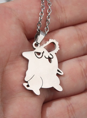 电锯人啵奇塔吊坠链锯人pohita恶魔不锈钢卡通项链