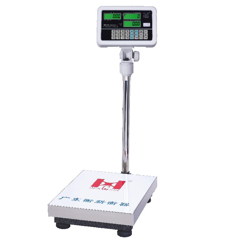 粤衡计价台秤衡新电子秤精准商用称重150kg600公斤小型工业用地磅