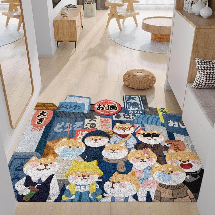 好多动物 丝圈地垫超大门垫大门口地毯进门脚垫 卡通可爱日系柴犬,居家布艺,家用脚垫,淘宝优惠券,粉丝福利购,淘宝优惠卷