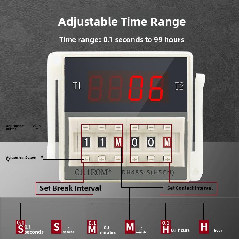 出厂价格直销Dh48S-S-2Z数显循环时间控制器两个常开两个常闭触点