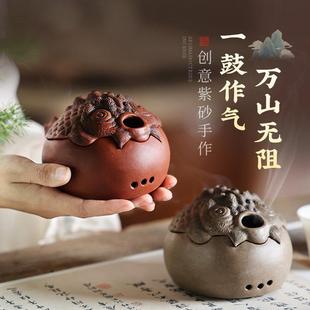 紫砂香炉手工复古沉香熏香炉家用陶瓷檀香香薰炉室内茶道焚香摆件
