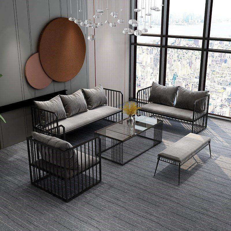 布艺铁艺沙发小户型客厅茶几组合北欧轻奢休闲家具店铺接待订制,商业/办公家具,沙发,淘宝优惠券,粉丝福利购,淘宝优惠卷