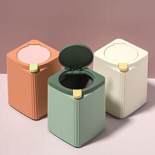 卫生间厕所大号纸篓厨房客厅轻奢按压式双桶垃圾桶家用桌面垃圾篓