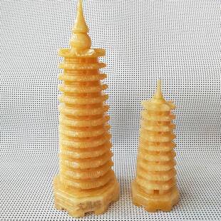 米黄玉塔文昌塔步步高升办塔客厅办公桌书桌摆件