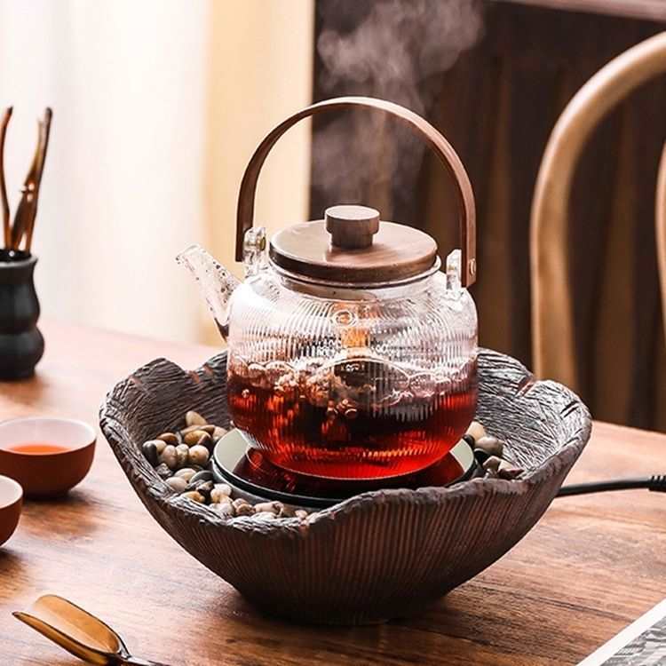 电陶炉煮茶壶炉玻璃提梁轻奢泡茶煮茶器耐高温防爆可明火茶水分离