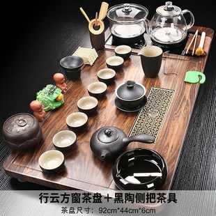 喝茶台整套办公室轻奢2024新款 家用全自动茶盘烧水壶一体茶具套装