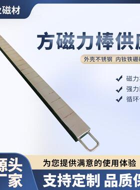 方形强磁棒钕铁硼条形吸铁棒长方形12000GS除铁棒扁形不锈钢永磁