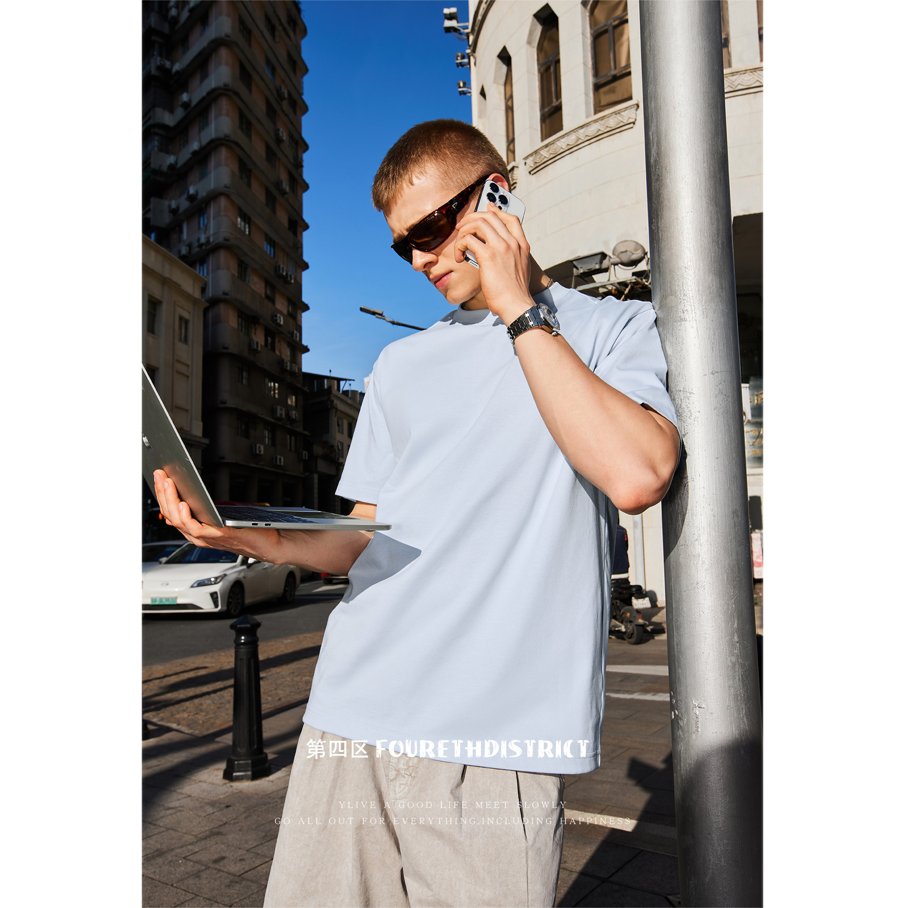 第四区 美式户外运动蜂窝薄荷短袖T恤男女夏季潮牌凉感速干上衣,男装,T恤,淘宝优惠券,粉丝福利购,淘宝优惠卷