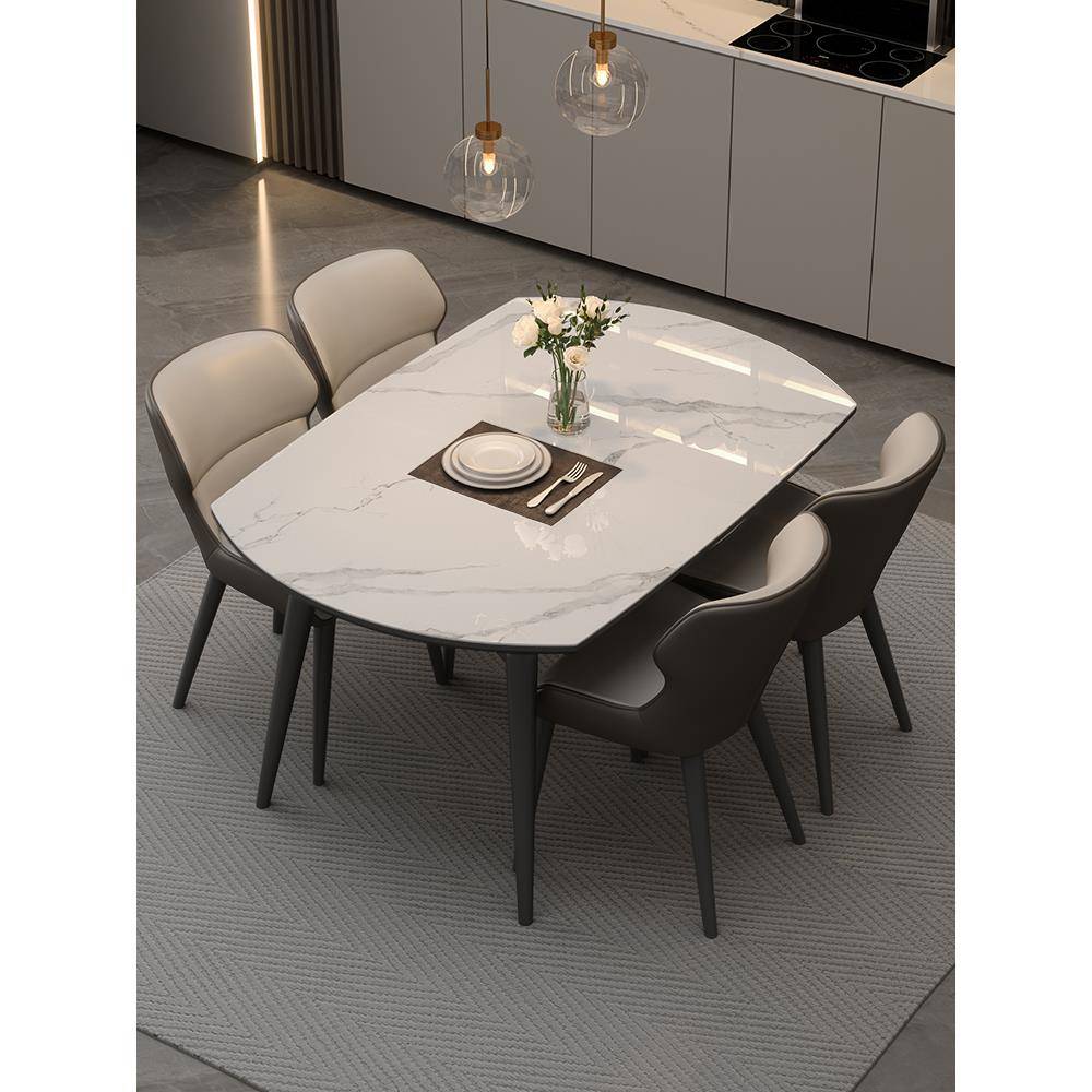 现代简约的大小公寓方形和圆形两用折叠餐桌