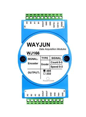 4路光栅尺磁光栅尺编码器5Mhz高速脉冲计数到Rs485Wifi232模块Wj1