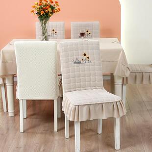直背餐桌椅子套罩全包皮椅实木椅套餐厅饭店餐椅套四季防滑凳子套