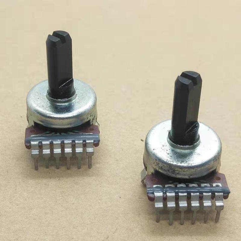 ALPHA 161型单排6脚双联电位器 A50K功放音响音量电位器 柄长15MM