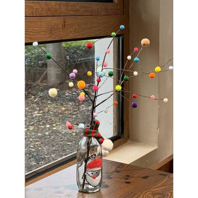 圣诞玻璃瓶手工绘画diy材料包儿童亲子彩绘涂鸦漂流瓶幼儿园活动