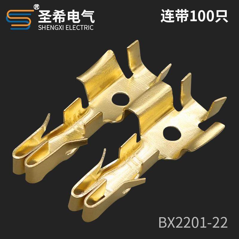 BX2201-22汽车线路保险盒端子 仪表保险丝座插簧 黄铜 连带100只,电子/电工,接线端子,淘宝优惠券,粉丝福利购,淘宝优惠卷
