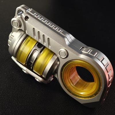 乐派震旦甩蛋推蛋复合型指尖陀螺啪啪币推牌EDC解压玩具金属潮玩