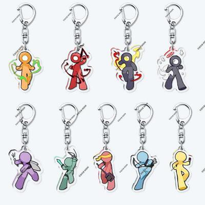 Alan Becker火柴人动画周边亚克力钥匙扣创意礼物包包挂饰送朋友