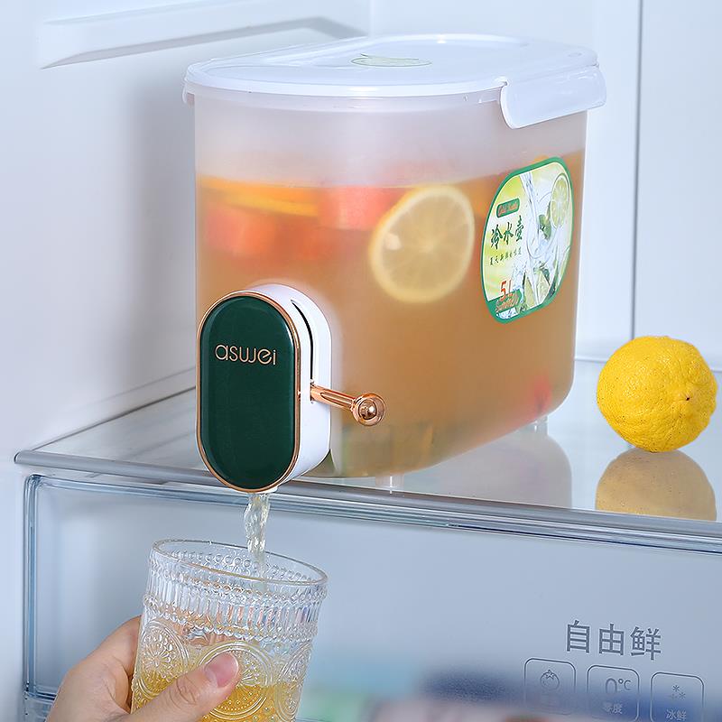 5L带龙头大容量冰箱冷水壶水果茶凉水壶家用装水饮料桶冰水杯果汁