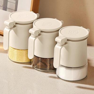 调料罐玻璃防潮密封厨房家用高颜值盐味精调味瓶罐收纳盒套装组合