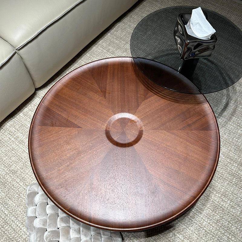 意式极简飞碟圆形茶几边几组合现代简约客厅家用小户型轻奢高级感