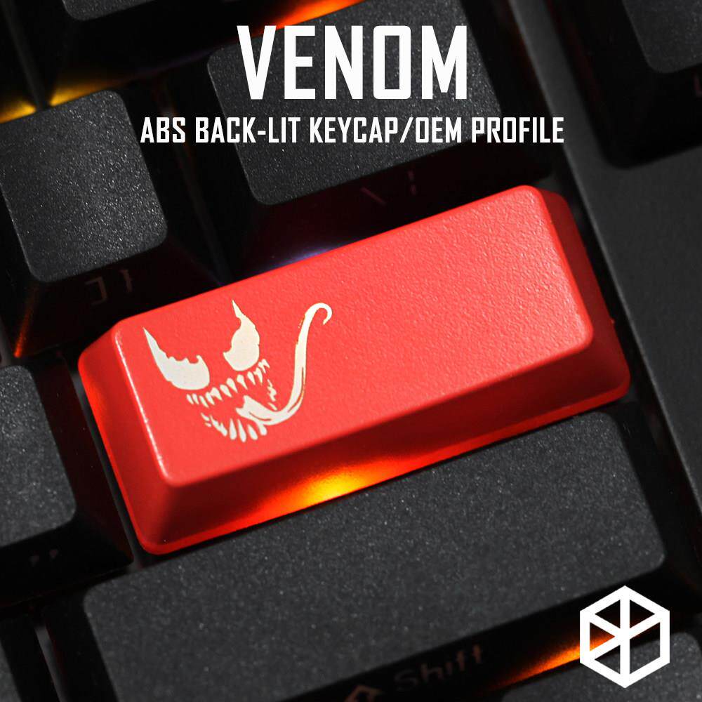 ABS机械键盘个性透光键帽回车enter退格esc红黑r4毒液venomAI