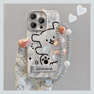 适用荣耀x60手机壳11苹果13情侣15promax线条小狗小米14vivopura70iPhone12华为p40红米k80opporeno13一加ace