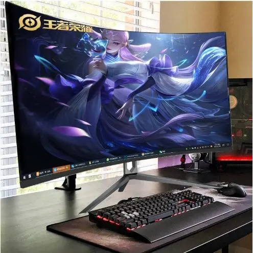 32英寸4K144Hz曲面显示器液晶电竞游戏4K27寸165HZ台式电脑IPS