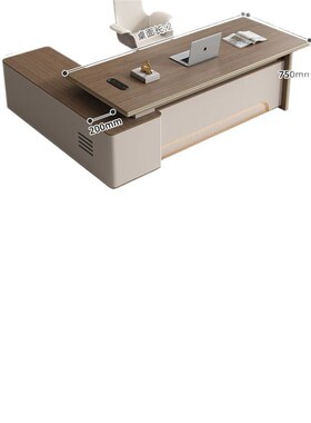 轻奢办公桌老板桌椅组合简约现代总裁桌大班台办公家具单人电脑桌