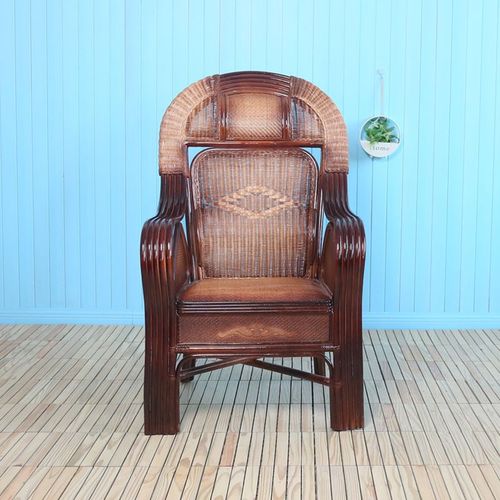 办公座椅藤椅子靠背椅藤编太师椅天然真藤老人休闲阳台单人椅家用