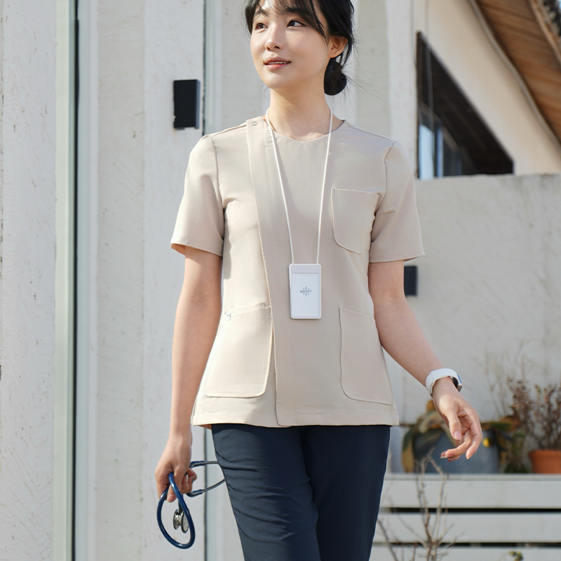 MERFY高端洗手衣女短袖分体套装