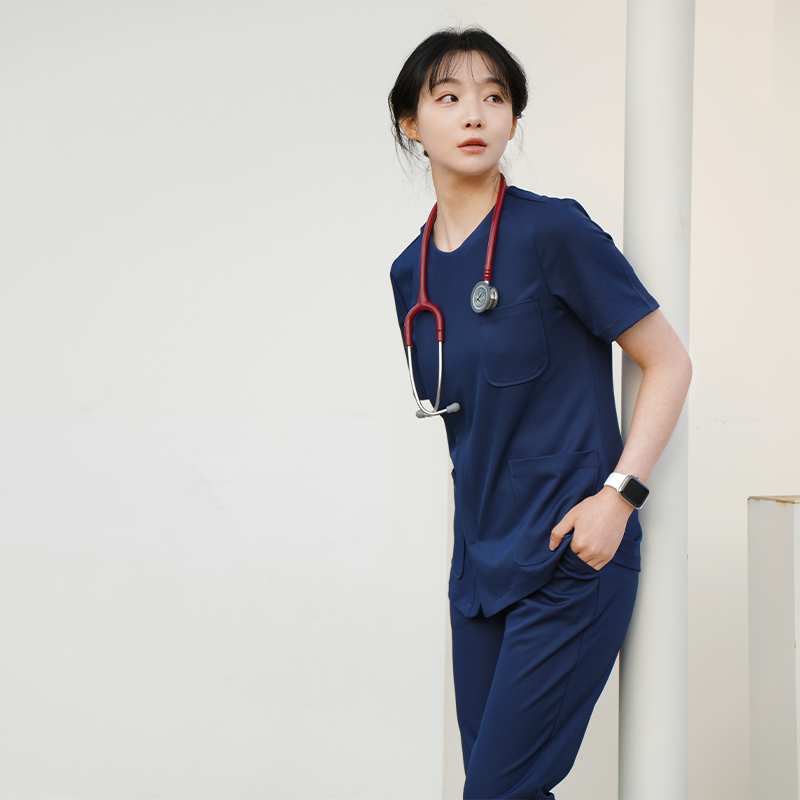 MERFY高端洗手衣女短袖分体套装